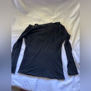 Tissue Cotton Theory Black Long Sleeve Top with built-in tank top underneath
